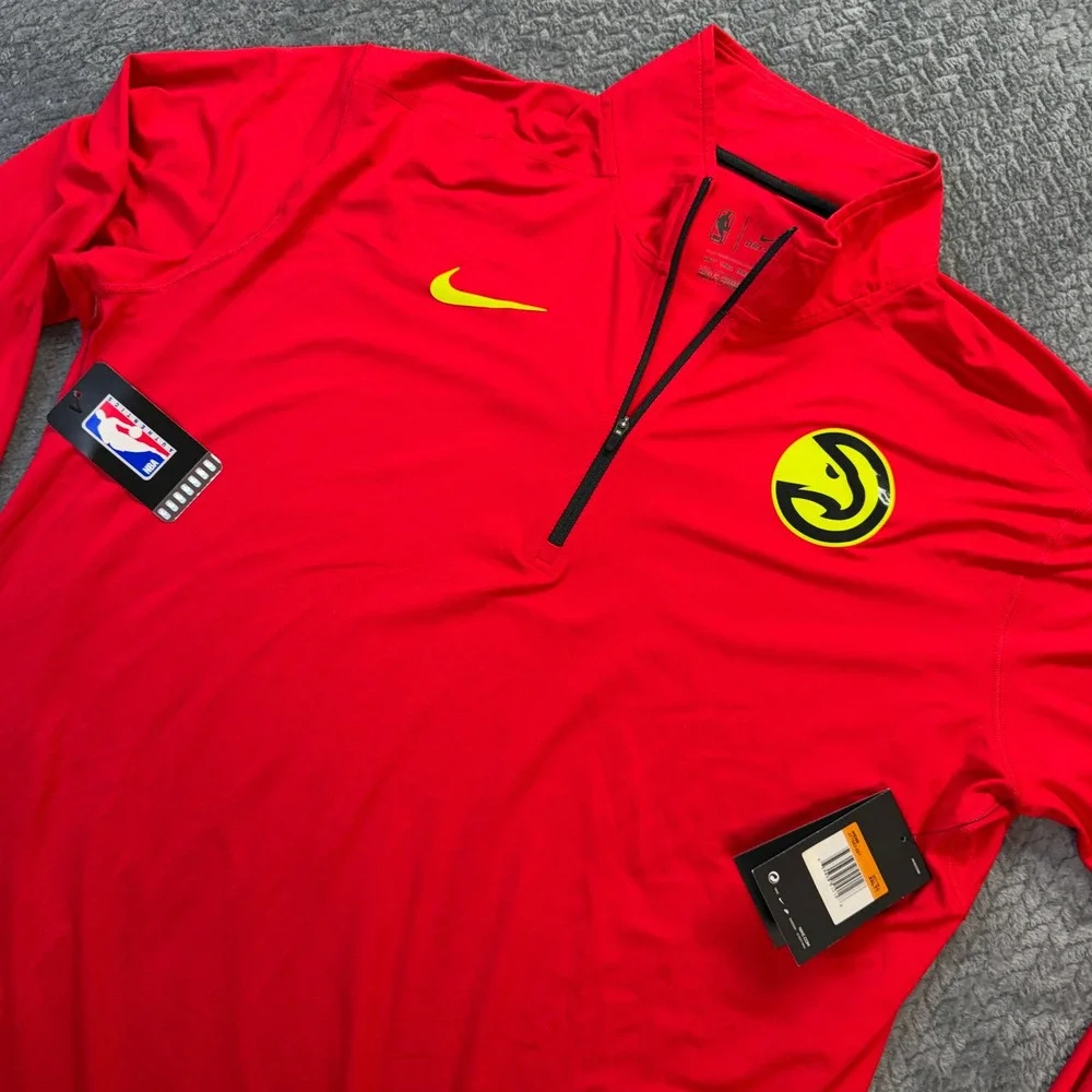 NWT Nike NBA Atlanta Hawks Quarter Zip Men XXLT Red Dri-FIT Performance Pullover